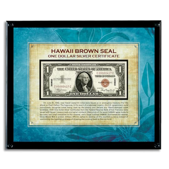 Hawaii Brown Seal Note in Acrylic Frame